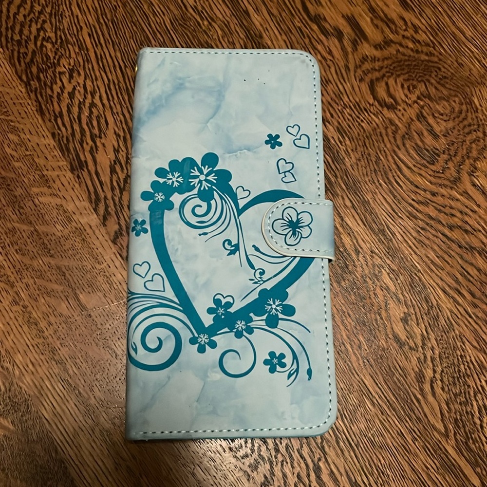 Blue Leather Phone Case